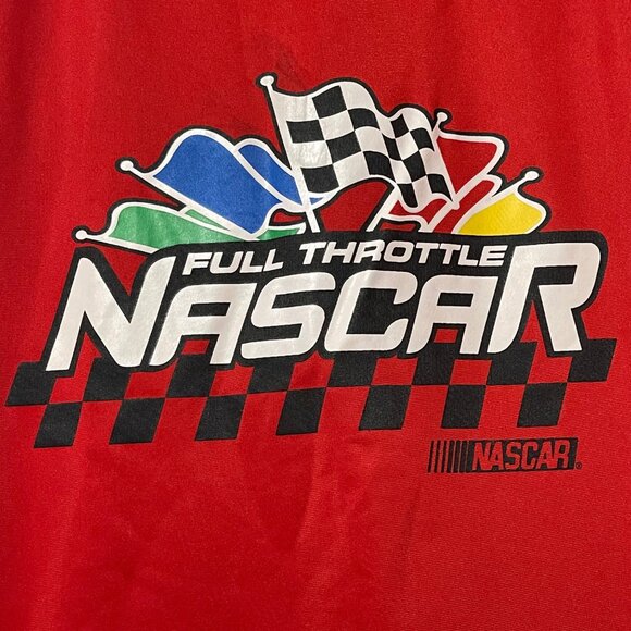 NASCAR Full Throttle Red & Black Zip-Up Hoodie Jacket By Jerry Leigh NO SIZE - Picture 3 of 8